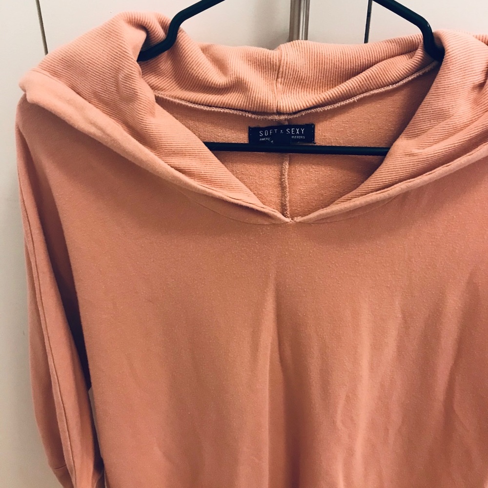 American Eagle Soft and Sexy hooded pink pullover
